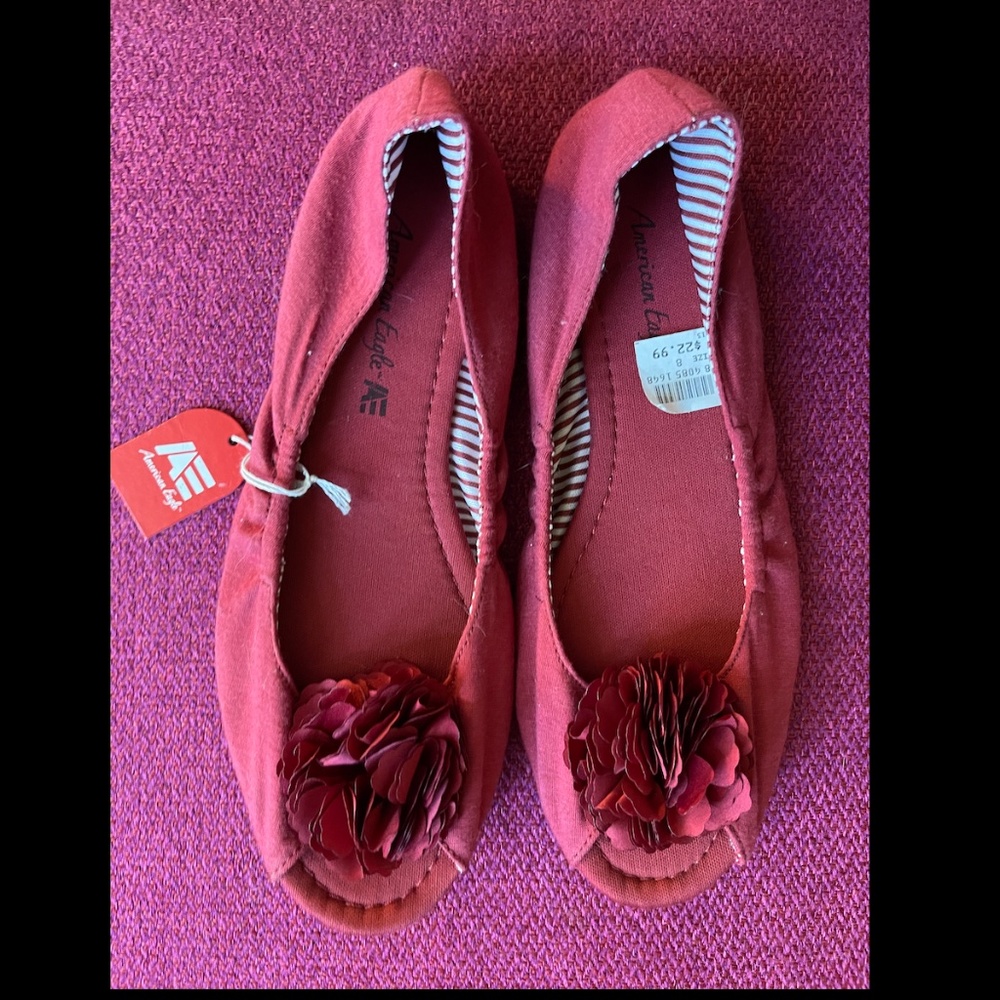 American Eagle Outfitters peep-toe flats - brand new